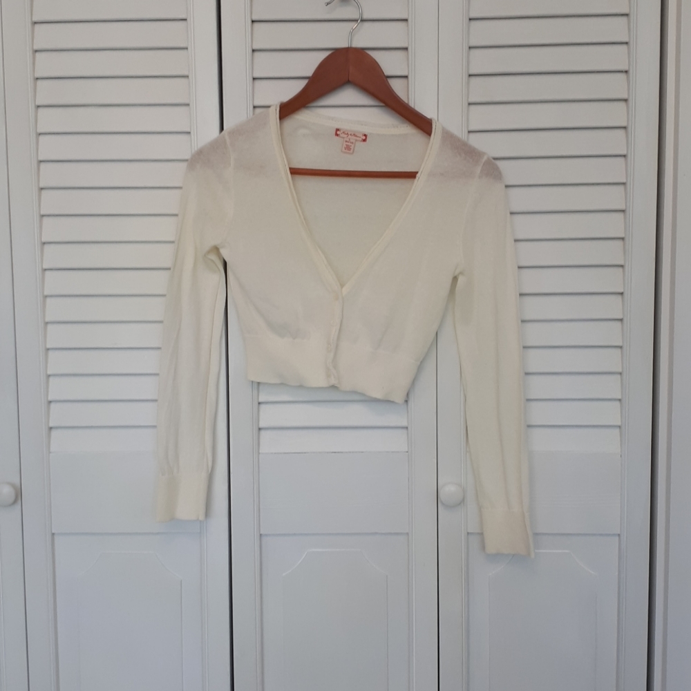 Cropped cardigan.  Size 10/12 Girls.